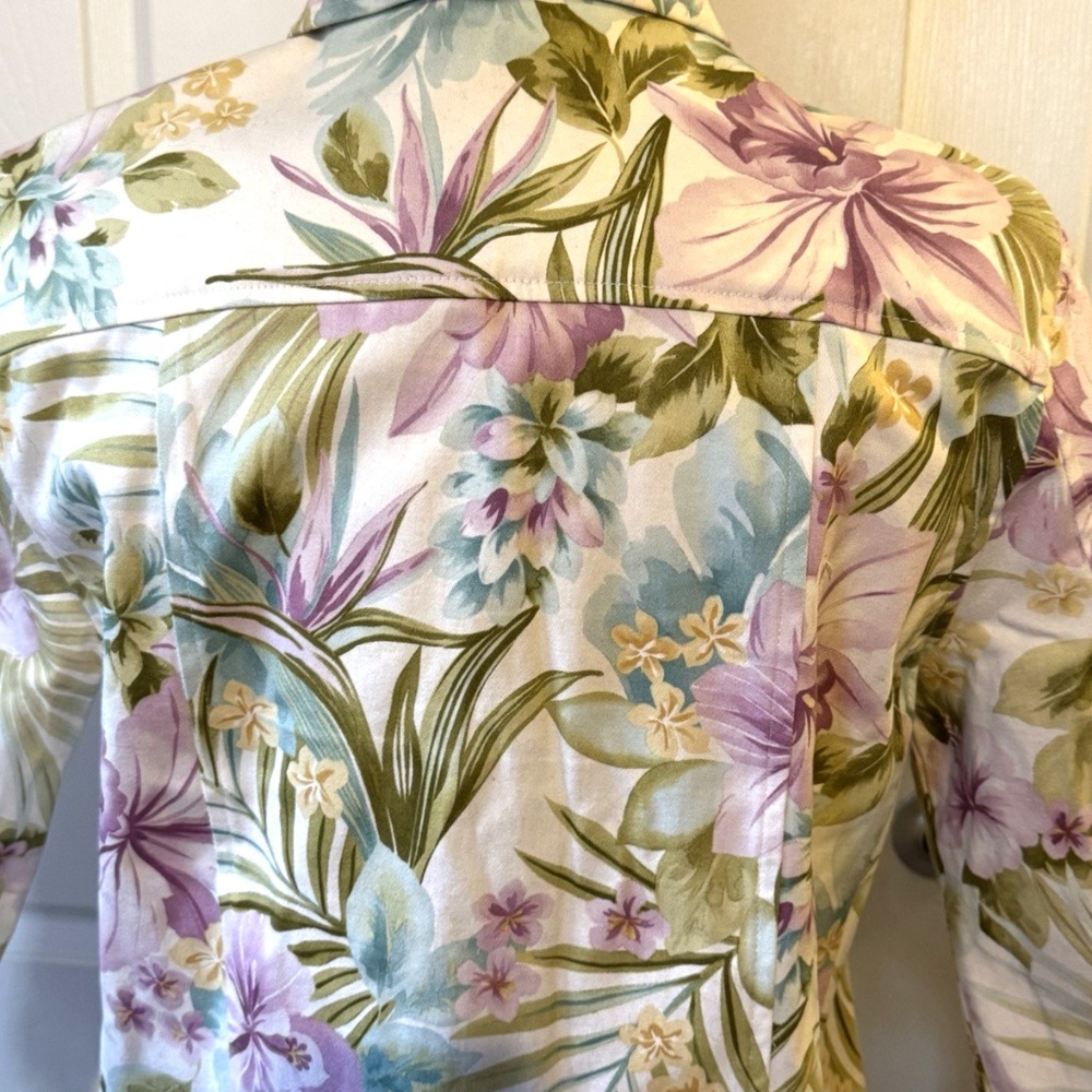 White Floral Women's Jacket Alfred Dunner Jacket Coat Size 10 - Picture 3 of 4